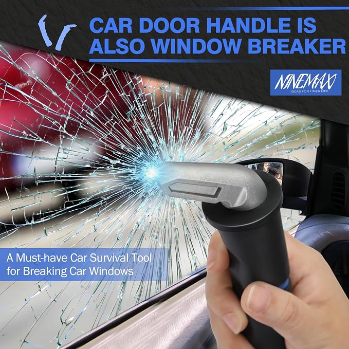 NINEMAX Car Door Handle for Elderly, Car Handle Assist (1 pc with Strap) | Portable Vehicle Entry Assist, No-Slip Grip for Seniors, Lightweight Car Cane Design, Fits Most Vehicles
