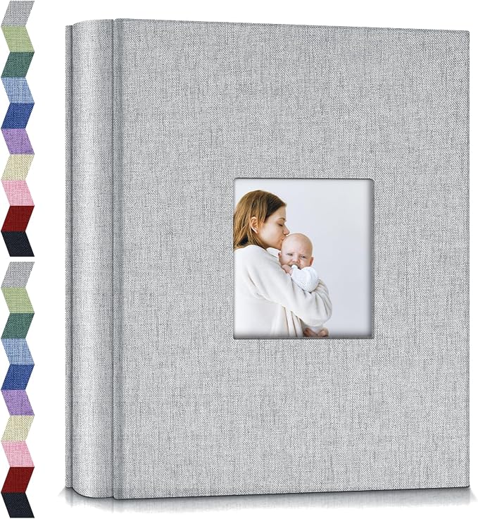popotop Photo Album 4x6-600 Photos Photo Books with 600 Horizontal and Vertical Pockets,Linen Cover Albums for Family Wedding Anniversary Baby Vacation Pictures