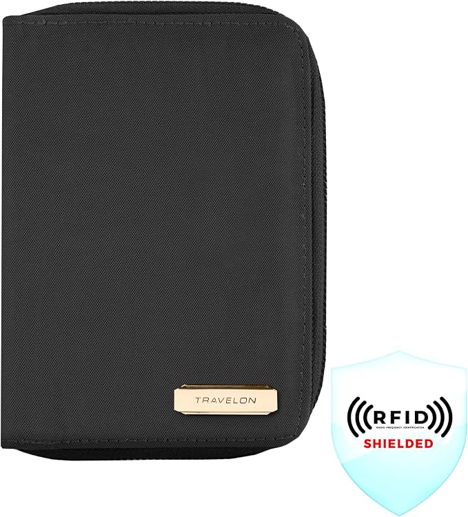 Travelon RFID Blocking Passport Zip Wallet