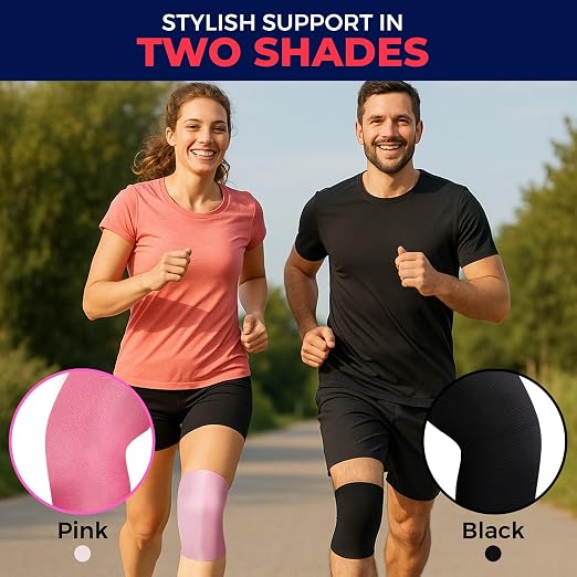Dr. Arthritis Doctor-Developed Thick Knee Brace Support, Secure Compression Sleeve for Joint Stability (Pink, XL)