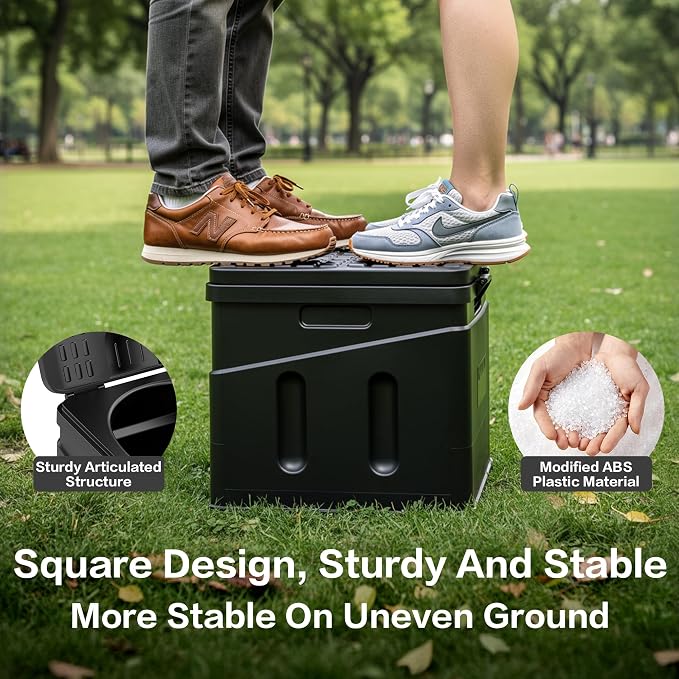 Portable Toilet,Camping Toilet Have Small Foldable Size. It is Compact Portable Toilet for Adults and Children. Suitable for Cars, Hiking, Beaches and Camping