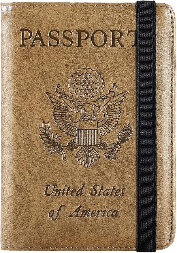 Passport Holder, Travel Essentials, Passport Cover, RFID Travel Wallet | Passport Wallet, Travel Accessories, RFID Blocking, Synthetic Leather Card Case, International Must Haves, For Women Men