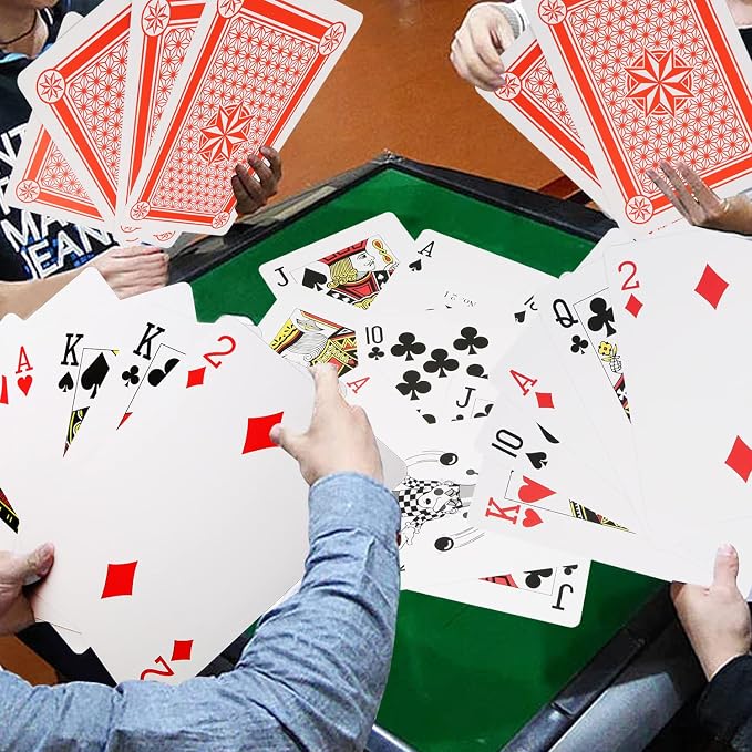 SeptCity Jumbo Playing Cards, 9.5 X 6.7 Inches Super Big Giant Game Theme Party Favors (1 Pack) (6 Times)