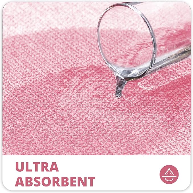 Bath Mat,Ultra Thin Bathroom Runner Rugs,Large Bath Mats for Bathroom,Quick Dry,Non-Slip,Machine Washable,Low Pile,Bath Rug,Shower Outside,Sink,Home Decor Accessories.Pink,3'x5'(36x60inch)