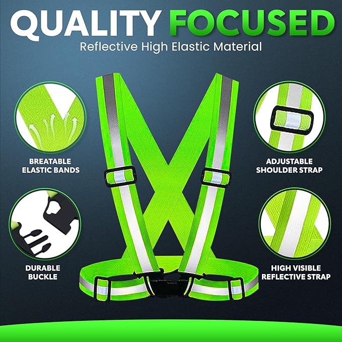 PeerBasics Safety Vests Bulk Pack - Reflective High Visibility, Men Women, Mesh (US, Alpha, One Size, Regular, Regular, Lime)