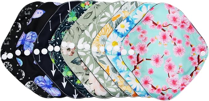 Random Prints Small Size Cloth Menstrual Pads Reusable Sanitary Pads (S-5 PCS-Random Prints)