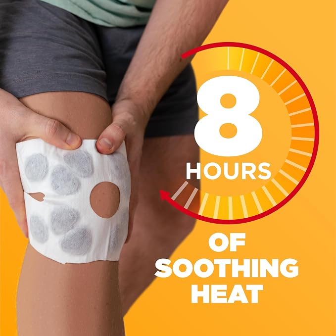 ThermaCare Knee Heat Wraps for Knee Pain Relief - Heating Pads with 8-Hour Heat Therapy - Flexible Heat Wraps for Joint & Muscle Pain, Secure Fit for Daily Comfort & Support for Wear - 2 Count