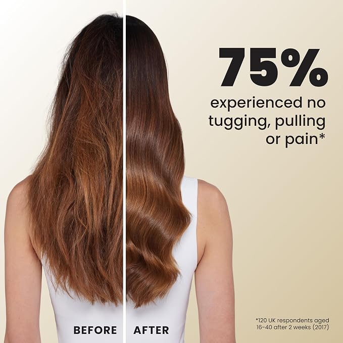 Tangle Teezer Ultimate Detangler Brush, Straight to Wavy, Cappuccino | Patented two-tier, regular-flex teeth reduce breakage & split ends on wet or dry hair; Shower-friendly hairbrush for all ages