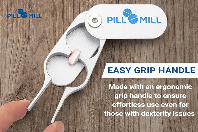 Pill Cutter Splitter for Small and Tiny Pills by Pill Mill - Featuring a Durable Metal Blade That Will Never Dull, Pill-Splitter with Centering Device, Cortador de Pastillas Para Medicina, Pill-Slicer