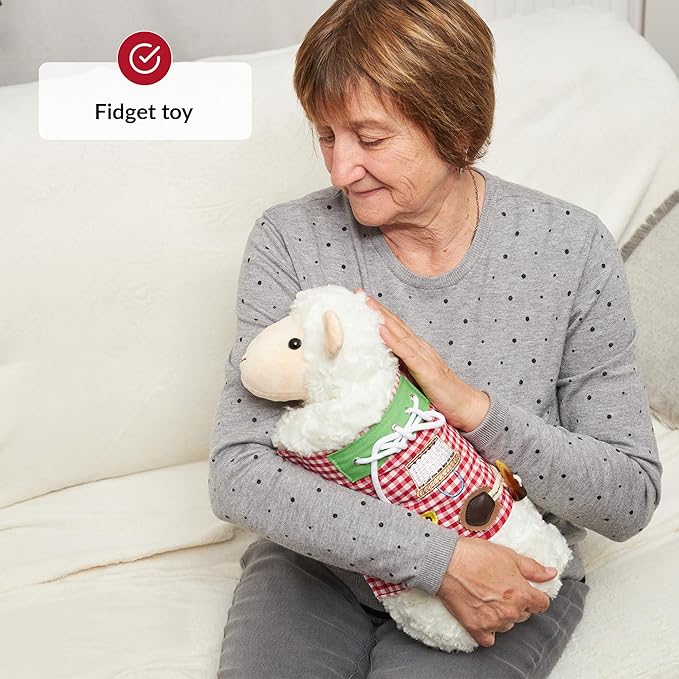 Fidget Muff and Blanket for Elderly | Fidget Blanket for Dementia | Sensory Blanket & Toy | Dementia Products for Elderly | Activities for Alzheimer's or Dementia | ODOXIA Fidget muff (White)