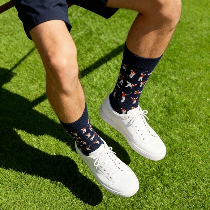 Homsolver Golf Socks for Men - Funny Gift for Dad, Golf Accessories for Men, Novelty Birthday Gifts for Golfers, Angry Golfing Apparel, Size 8-12