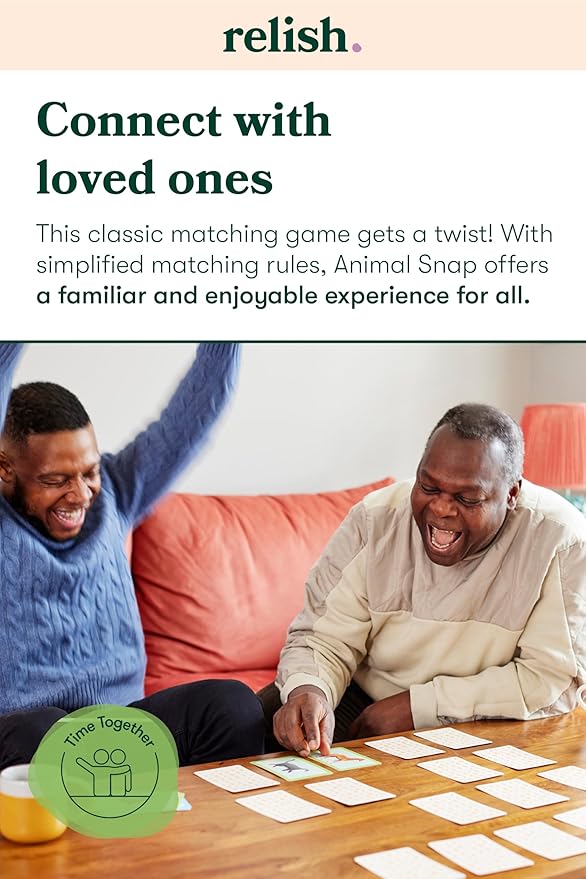 Relish Animal Snap Card Game, Dementia Games for Elderly, Alzheimer's Activities