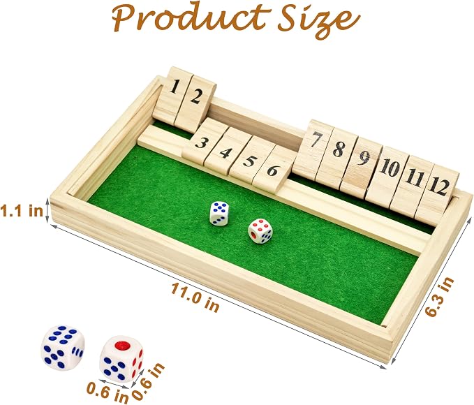 Dementia Toys for Elderly, 12 Numbers Memory Games for Patients Seniors | , Wooden Shut The Box Alzheimers Products for Elderly, Fidget Sensory Busy Board Gadgets Gifts Activities