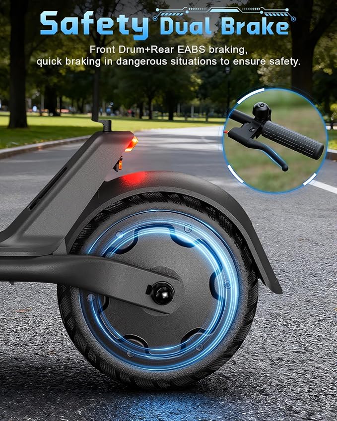 Electric Scooter, 300W Scooter with Suspension,15.5MPH,11miles Range,7500mah Battery,Comfortable Riding, Widened Deck
