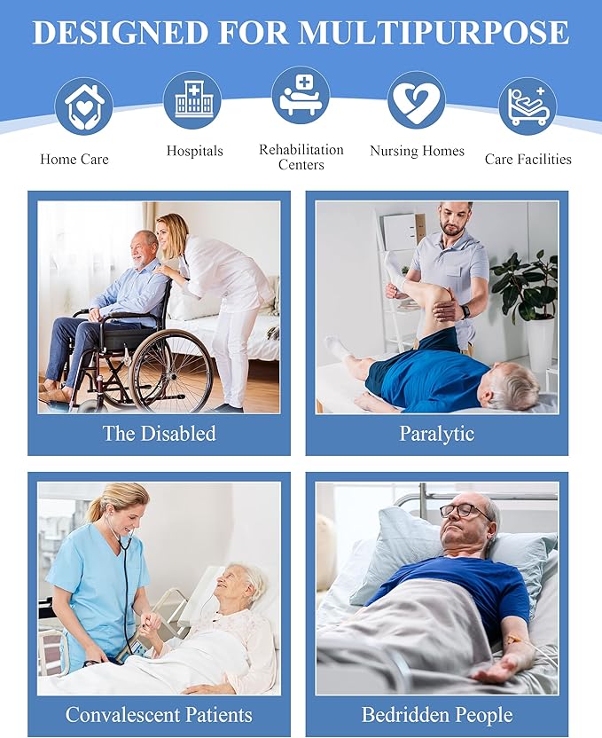SPRING SEAON Transfer Sling - Essential Transfer Belt Lifting Strap for Elderly and Disabled with Mobility Aids- Lift Assist Gait Belts for Seniors for Home, Hospital, Nursing Care (Blue)