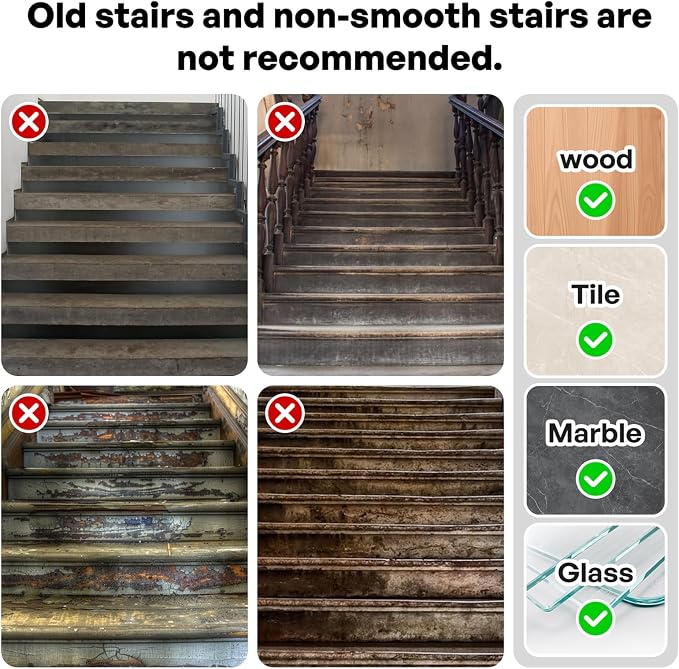 Stair Treads for Wooden Steps 15pcs - 8x30in Carpet Stairs Runner Indoor Non-Slip Stair Mats for Kids Elders and Pets | Indoor Stair Mats for Kids Elders and Pets
