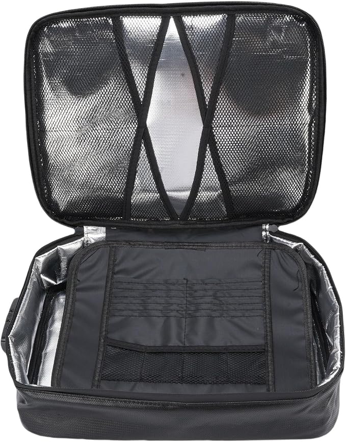 Fireproof Document Organizer Box, 5200°F Fireproof File Organizer Bag with Lock, Portable Safe Storage for Documents Hard Shell 8 Layer Case
