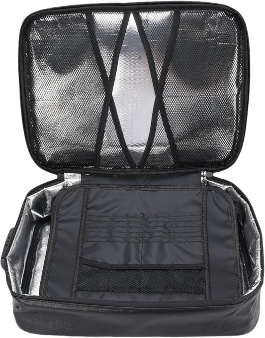 Fireproof Document Organizer Box, 5200°F Fireproof File Organizer Bag with Lock, Portable Safe Storage for Documents Hard Shell 8 Layer Case