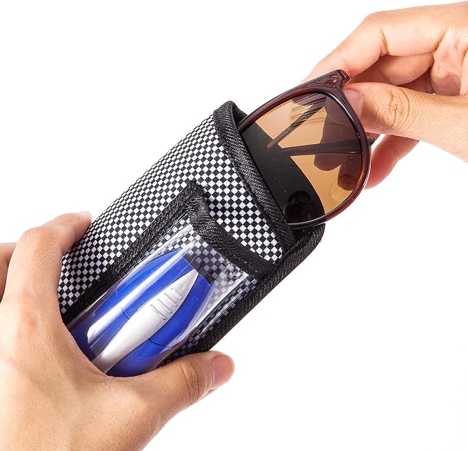 TRIUMPH VISION Reading Glasses Pouch Eyeglass Sleeve Soft Case Slim 3 Pack | Alternative to Bulky Case Lightweight，Neoprene Lined Padded Protect Optical lens Slip in, Cute Pattern Portable for Daily Use