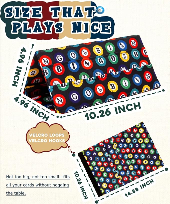 Bingo Card Holder for Bingo Pull Tabs Gambling Tickets Bingo Ball | Playing Card Holder bingo accessories Card Game Holders for Canasta Poker Bridge Casino Portacartas para
