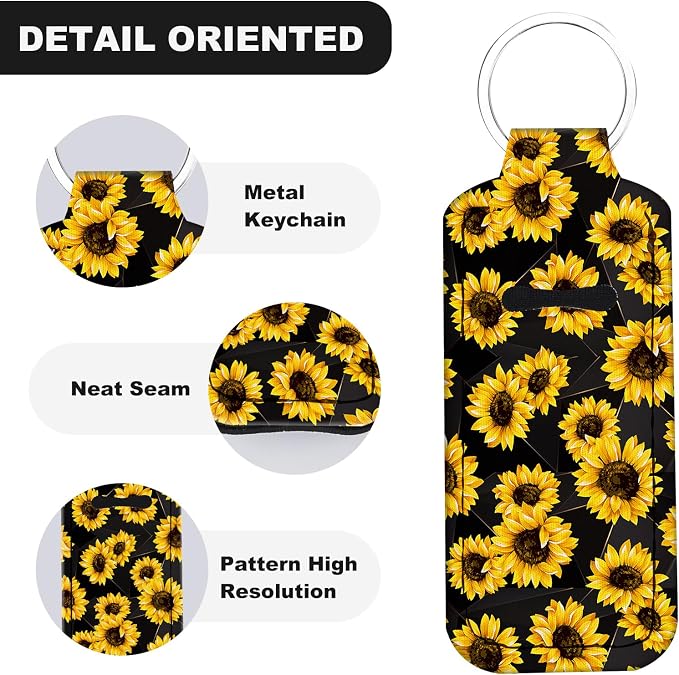 Cute Chapstick Holder Keychain,Lipstick Neoprene Clip-on Lip Balm Holder for Woman