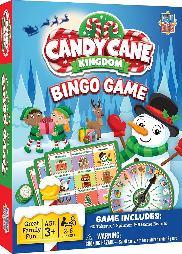 MasterPieces Family Games - Candy Cane Kingdom Christmas Bingo Game