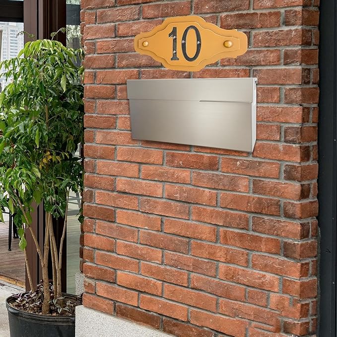 Stainless Steel Wall-Mount Outdoor Mailbox with Rain Cover | Large-Capacity Mailbox for Homes, Apartments & Offices with Secure Front Access & Weather-Resistant Design, Silver