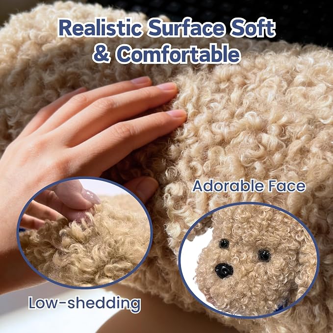 2-in-1 Fidget Blanket and Hand Muff Dog for Dementia Seniors, Sensory Toy for Anxiety Relief