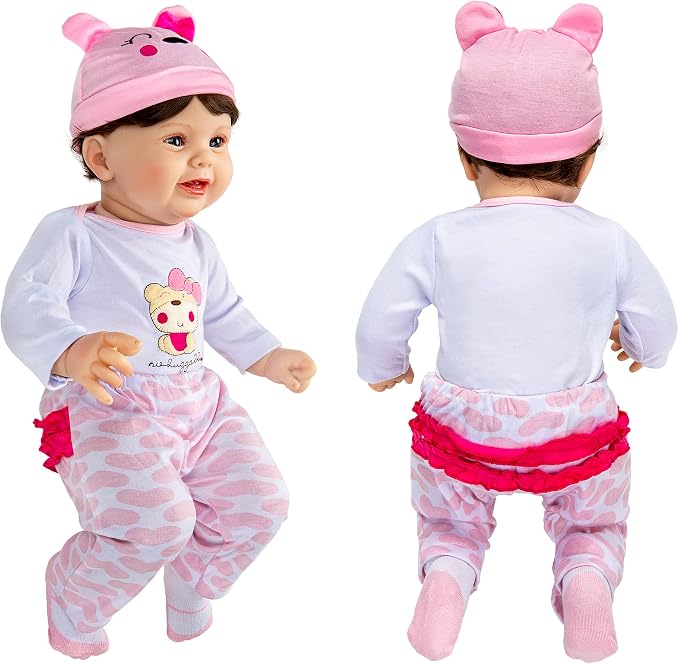 Assistex Reborn Baby Doll - 22" Lifelike Therapy Doll for Seniors with Dementia - Weighted, Soft Body, Realistic Newborn for Nursing Homes for Comfort and Relief - Gift for Elderly with Picture Book