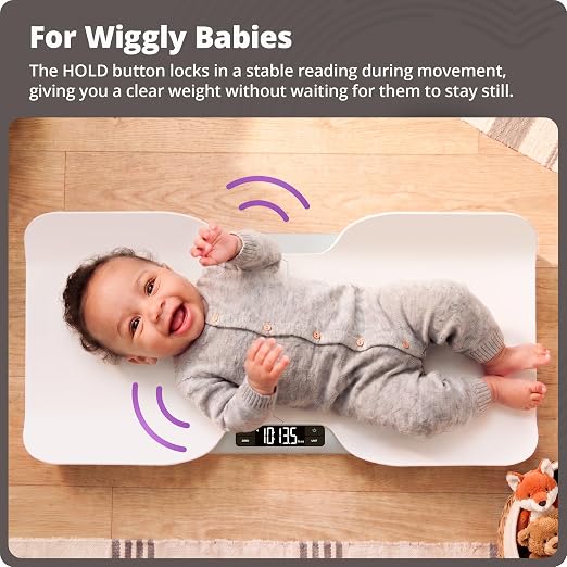Greater Goods Digital Baby Scale – Dependable Infant & Toddler Weighing, Easy-to-Read Display with lb/kg Modes, Hold Function for Movement, Collapsible Design, 66 lb Capacity (Non-Connected)
