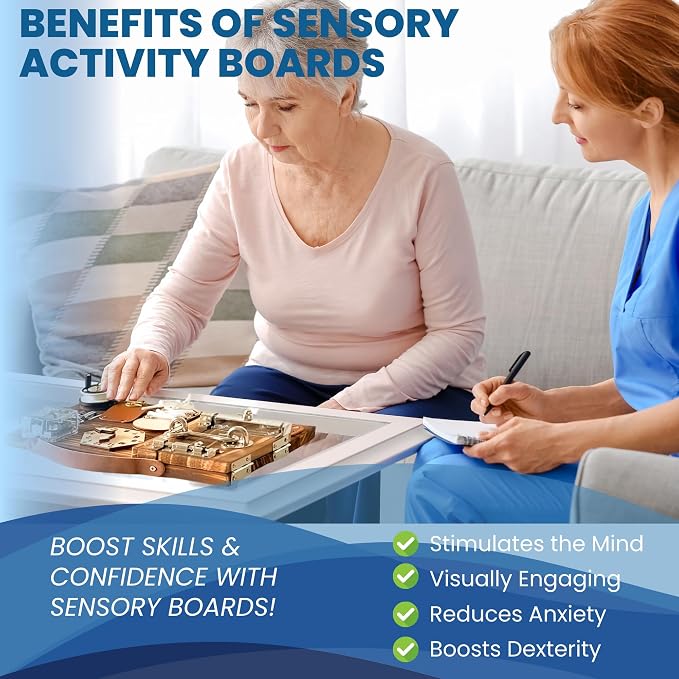 Fidget Boards for Adults with Dementia Gadgets Toys for Alzheimers Patients-Fidget Toys for Dementia Adults-Dementia Fidget Toys for Elderly-Gifts