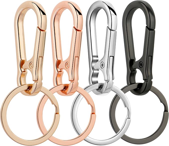 Wikavanli Metal Keychains Keyring Key Chain Ring Clip Holder Organizer for Home Car Keys Key Finder Women Men