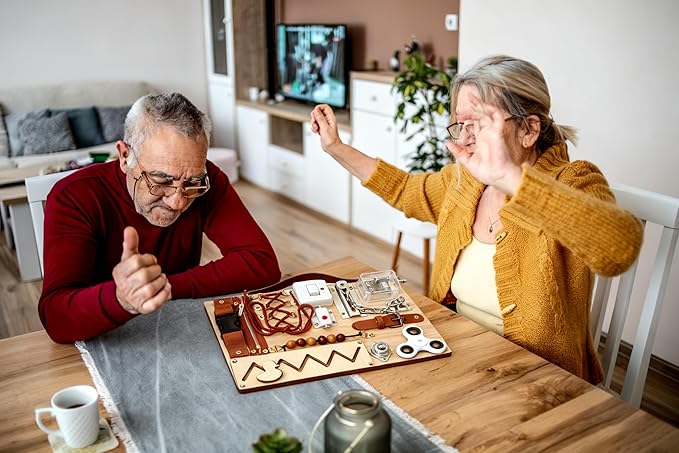 Dementia Activities for Seniors,Busy Board for Adults with Dementia Games Gadgets,Dementia Products for Elderly,Alzheimers Activities for Dementia Patients,Alzheimers Products Toys Gift (M)