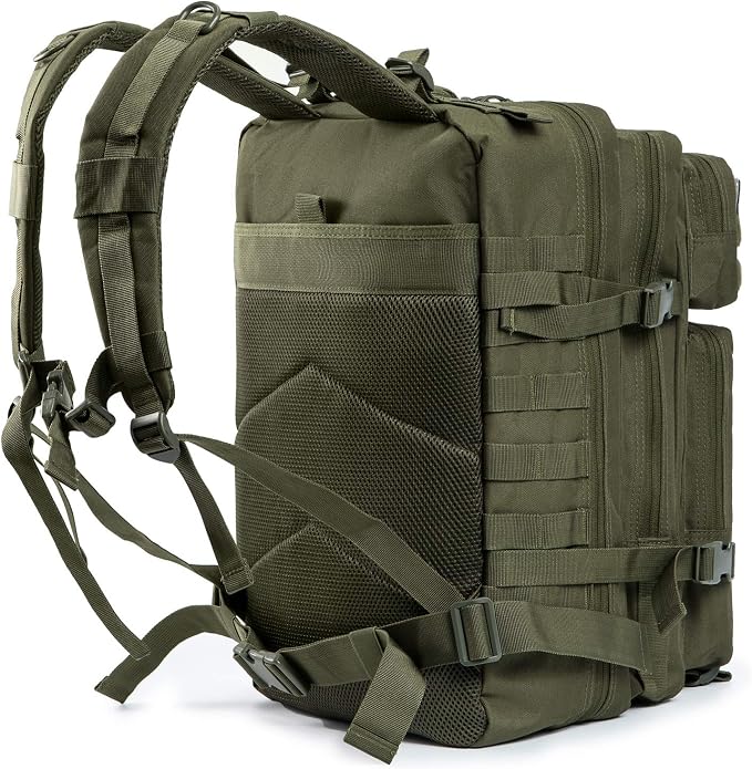 QT&QY 45L Military Tactical Backpacks Molle Army Assault Pack 3 Day Bug Out Bag Hiking Treeking Rucksack…