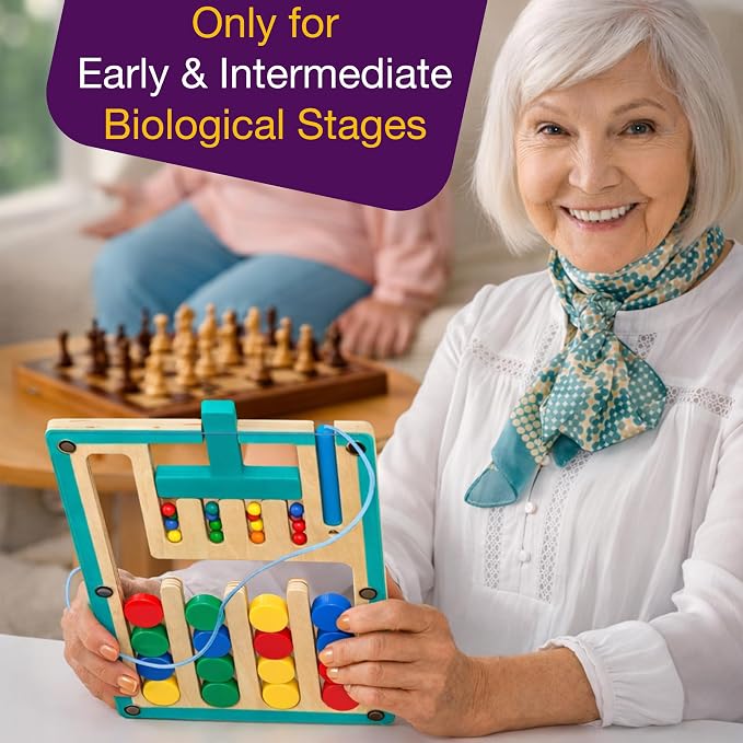 Alzheimers Products for Elderly, Dementia Fidget Toys for Seniors, Handhold Games Memory Care Activities for Parkinson Patients, Easy Cognitive Puzzle Magnetic Maze Matching Board Crafts Gadgets Gifts