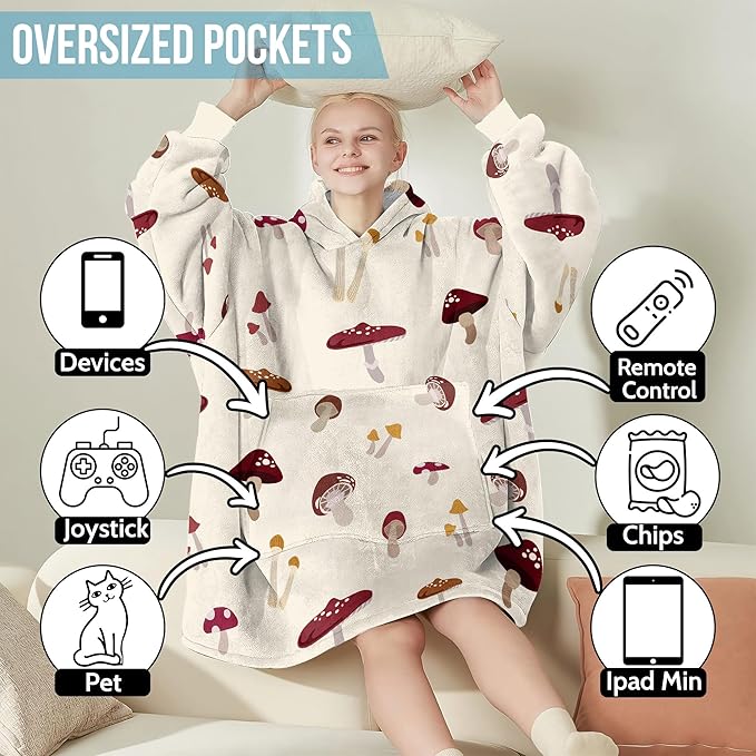 Wearable Blanket Hoodie For Mom Wife Best Ever Hoodie- Christmas Gift From Husband Daughter Anniversary Birthday