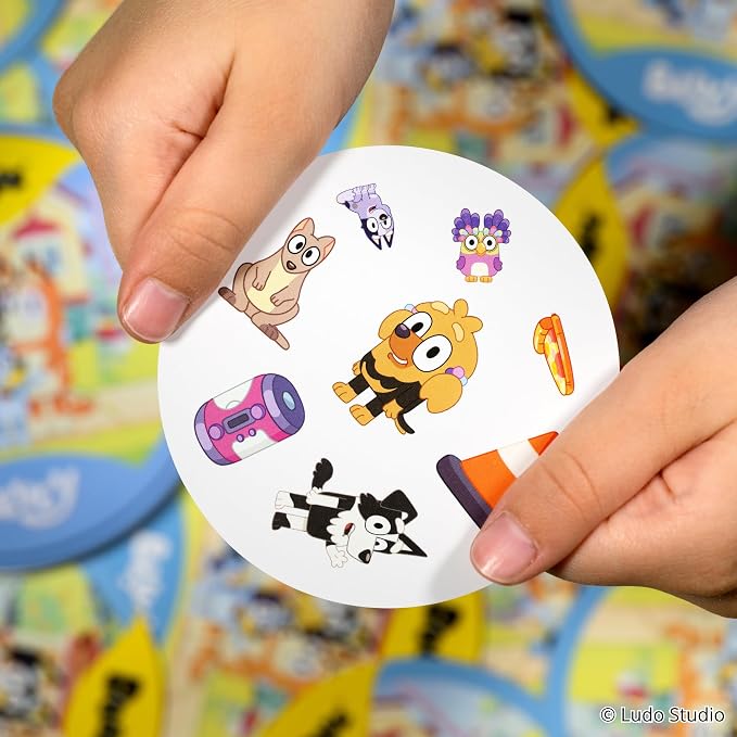 Asmodee Spot It! Bluey Card Game - Fast-Paced Matching Game Featuring Bluey & Friends, Fun for Family, Kids & Adults, Ages 4+, 2-8 Players, 15 Minute Playtime