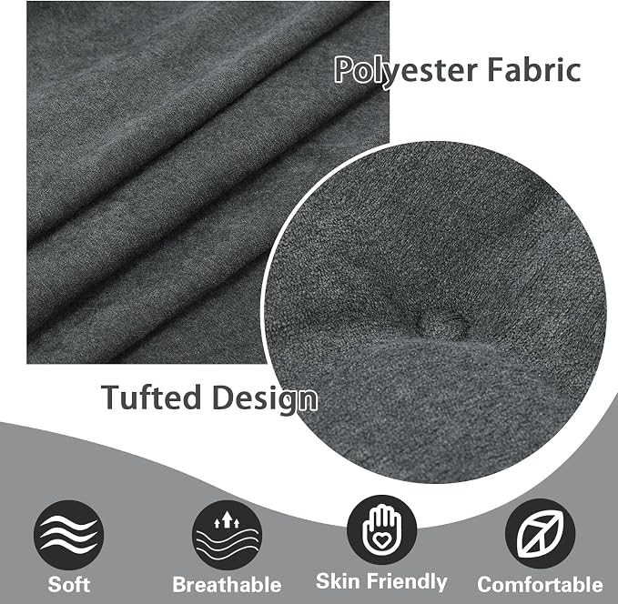 Recliner Seat Cushion for Elderly - Patented Dual Design for Sagging Recliner Replacement & Easy Get Up, Booster Cushion Relieves Back Pain from Sofa, Couch, Chair 20x20x5 Inches Dark Grey