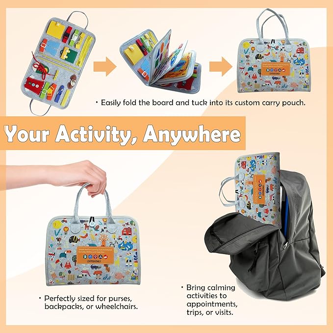 Fidget Blanket for Adults with Dementia, Dementia Activities for Seniors & Alzheimer’s Patients, Sensory Blanket Busy Board, Dementia Fidget Toys for Elderly，Anxiety Relief