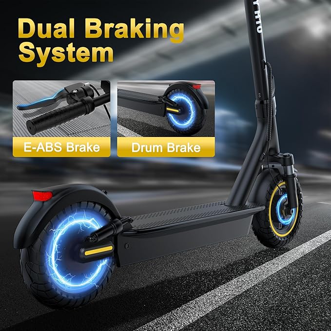 Electric Scooter, 10"/8.5" Solid Tire, 500W/350W Powerful Motor & 19/22 MPH Top Speed, 28/25/22/16 Miles Long Range, Folding E Scooter with Dual Braking for Teens and Adults