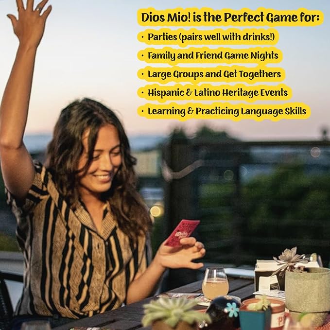 Dios Mio! Latino Party Game - 275 English y Espanol Cards for Latinos, Ages 17+ and 2+ Players | 275 cartas en inglés y español para Latinos, mayores de 17 años y 2+ jugadores