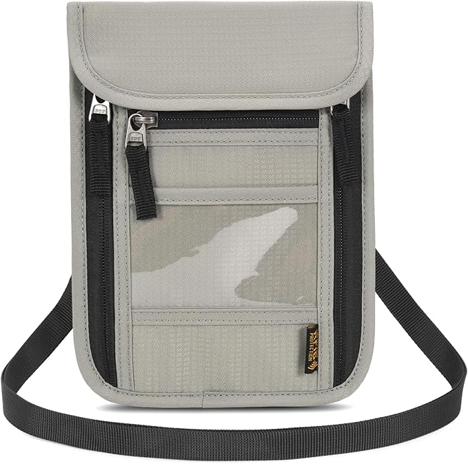 Neck Wallet Lightweight RFID Blocking Waterproof Travel Pouch Passport Wallets for Women Men