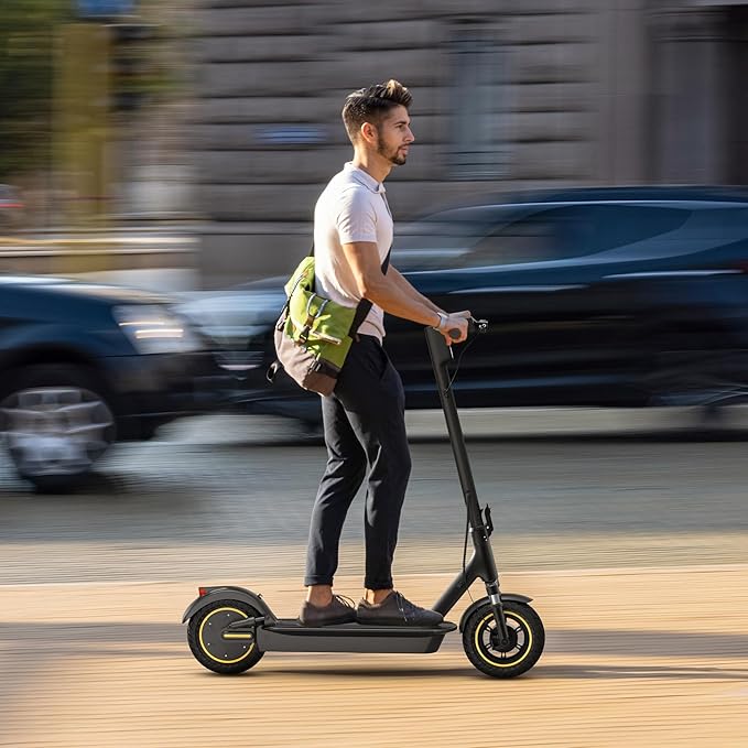 MAXSHOT Electric Scooter Adults, Foldable Electric Scooter with Seat & Basket, 750W Peak Motor, 48V 10.4Ah Battery, 14" Tires, Vicont APP Control, Dual Suspension, Electronic Lock