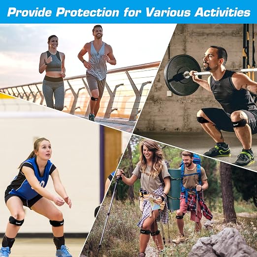 IPOW Patella Tendon Knee Strap 2 Pack Knee Pain Relief & Patella Stabilizer Knee Strap, Patellar Tendon Support Strap, Knee Brace for Running, Hiking, Soccer, Basketball, Jumpers Knee, Tennis, Volleyball & Squats