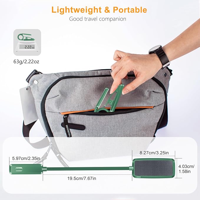 Gritin 9 LED Rechargeable Book Light for Reading in Bed | Eye Caring 3 Color Temps,Stepless Dimming Brightness,80 Hrs Runtime Small Lightweight Clip On Book Reading Light-Green