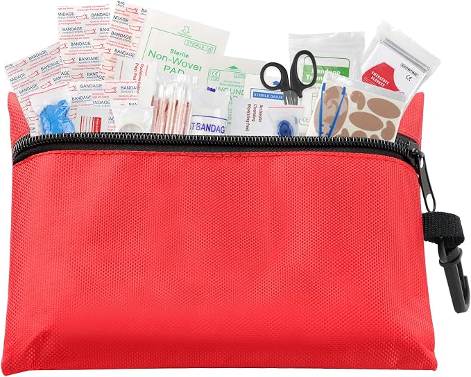 Mini First Aid Kit for Minor Cuts, Scrapes, Sprains, Burns, 194Pcs Compact Portable for Home, Car, Travel, Camping