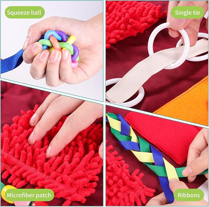 lefeke Fidget Blanket and Muff Dog for Adults with Dementia, Alzheimers Dementia Activities Products for Elderly and Seniors,Gift Game and Toy for Alzheimer’s or Dementia,Sensory Fidget Toys