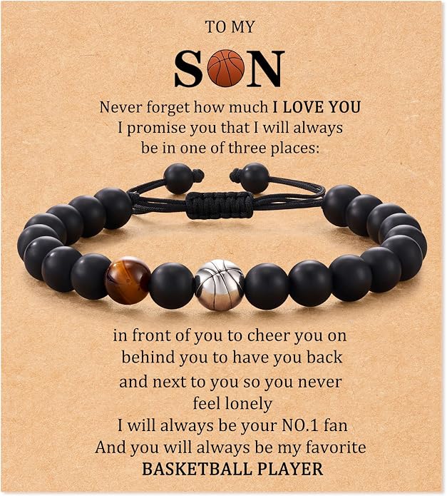 Baseball/Soccer/Basketball/Hockey/Golf/Football Bracelet Gifts for Boys Men