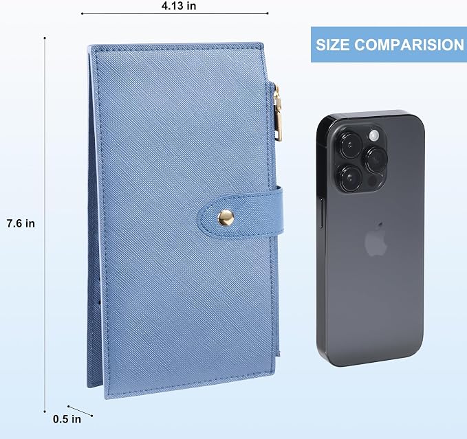 Travelambo RFID Wallet Women Large Size Bifold Multi Card Wallet Case with Zipper Pocke Credit Card Holder for Women