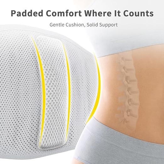 Bracoo Lower Back Brace for Pain Relief, Lumbar Support, Medium(30-37")BP62 | Breathable Lumbar Support Belt with Adjustable Compression Straps for Daily Wear and Back Support,Herniated Disc, Sciatica